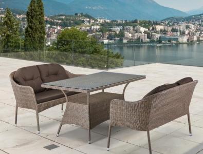 Комплект плетеной мебели T198B/S54B-W56 Light brown