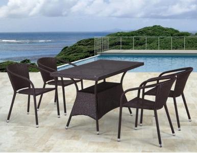 Комплект плетеной мебели T198D/Y137C-W53 Brown 4Pcs